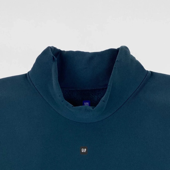 NWT Yeezy x Gap by Balenciaga High Neck Sweatshirt XL Dark Blue - Picture 3 of 5